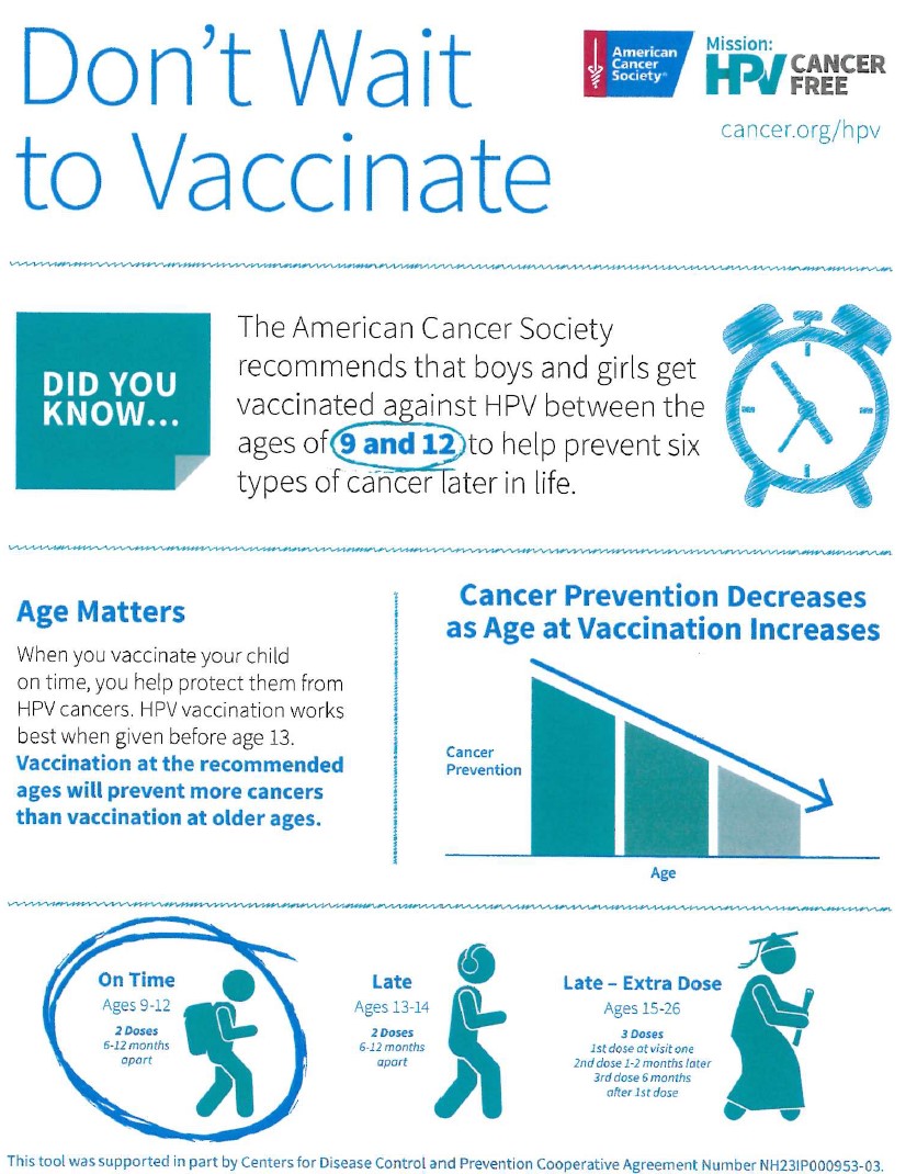 Don't Wait to Vaccinate-HPV